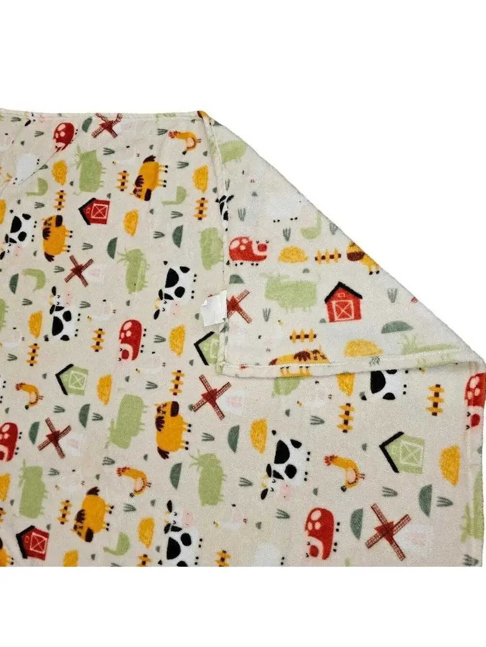 Target Farm Animals Baby Blanket Plush Unisex Cream Sutton Homes Tractor